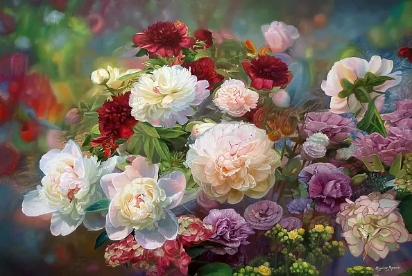 Zbigniew Kopania - Peonie Kompozycja Przestrzenna IV 