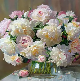 Zbigniew Kopania - Peonie lekko różowe