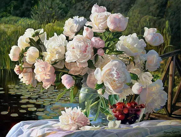 Zbigniew Kopania - Peonies in the garden