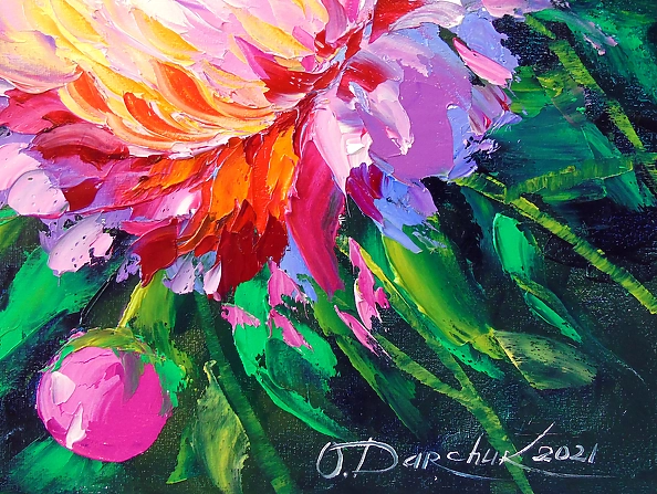 Olha Darchuk - Peonies in the sunbeam