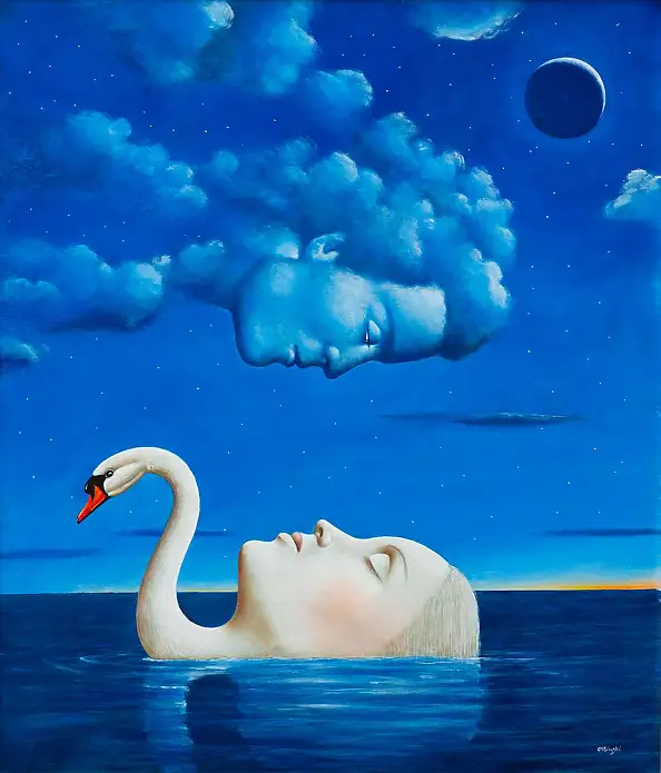 Rafał Olbiński, Perceptual Judgment, rok 2018 - OBRAZ OLEJNY, Obraz olejny - płótno, 108 x 126