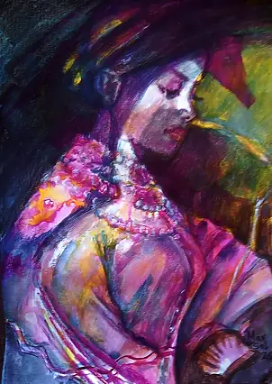 Marzena Salwowska, The Pearly Life of Margaret/2/Lives of the Saints, Other, Glaze, Ink - paper, 30 x 42