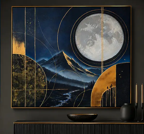 Magda Malinowska, Perygeum Luny, Obraz akrylowy - płótno, 100 x 80