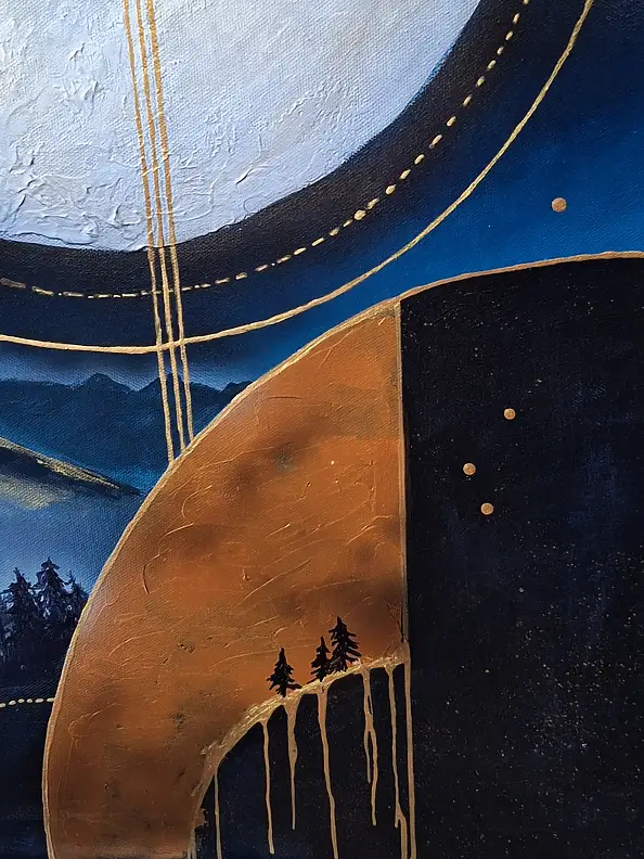 Magda Malinowska, Perygeum Luny, Obraz akrylowy - płótno, 100 x 80