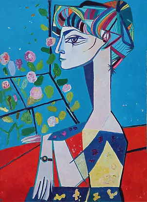 Magdalena Walulik - Picasso Jacqueline with flowers copy