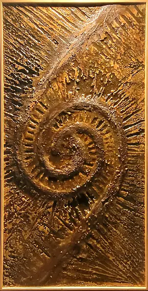 Robert Ratajczyk, Pierwotne ślady pragnień, Relief - płyta, 124 x 61