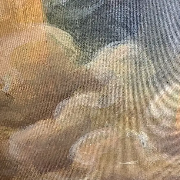 Sebastian Garyantesiewicz, The First Revelation of the Crystal of Destiny, Acrylic painting - canvas, 70 x 100