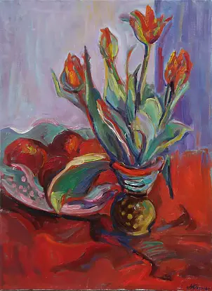 Małgorzata Oborska - The first tulips