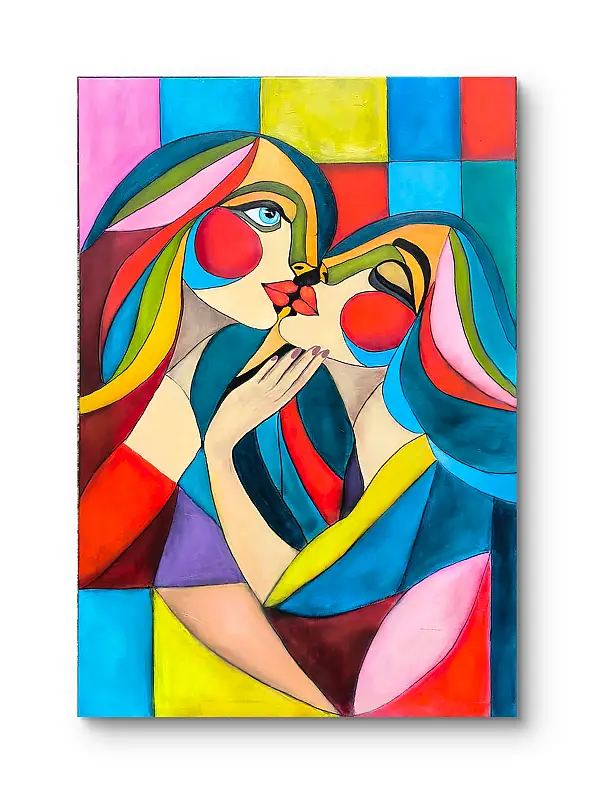 katarzyna nachajska, First touch, Acrylic painting - canvas, 100 x 150