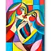 katarzyna nachajska, First touch, Acrylic painting - canvas, 100 x 150