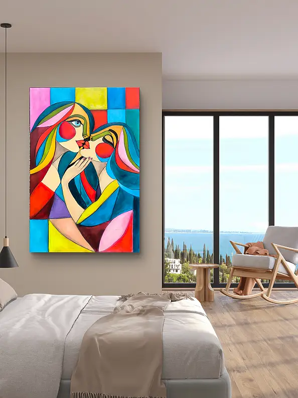katarzyna nachajska, First touch, Acrylic painting - canvas, 100 x 150