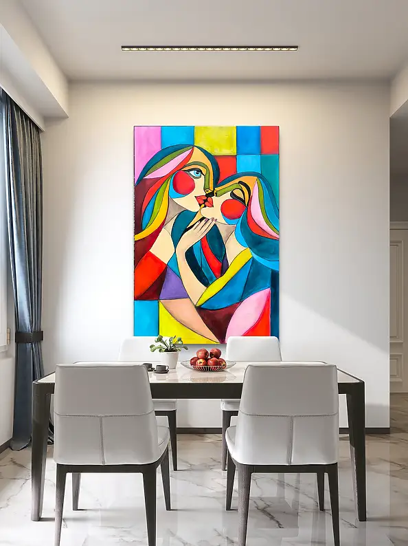 katarzyna nachajska, First touch, Acrylic painting - canvas, 100 x 150