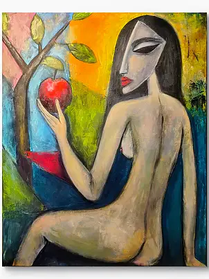 katarzyna nachajska, Premier choix, Peinture acrylique, Techniques mixtes - toile, 100 x 120