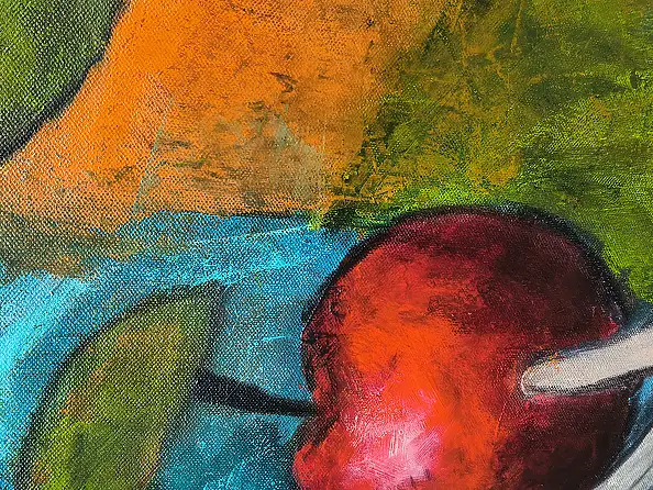 katarzyna nachajska, Premier choix, Peinture acrylique, Techniques mixtes - toile, 100 x 120