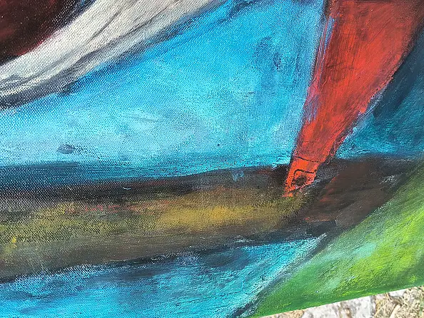 katarzyna nachajska, Premier choix, Peinture acrylique, Techniques mixtes - toile, 100 x 120