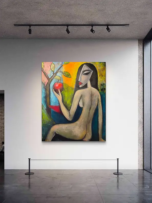 katarzyna nachajska, Premier choix, Peinture acrylique, Techniques mixtes - toile, 100 x 120