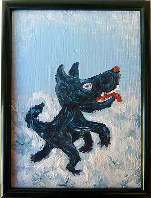 Elżbieta Goszczycka - Dog and snow