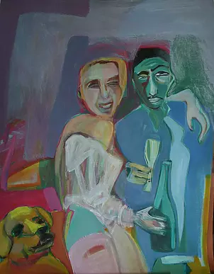 Mariola Paulina Żylińska Jestadt - The dog, a woman, and he