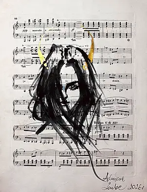 Adriana Laube, "Pieśń Lilith", Akwarele, Tusz - inne, 25 x 33