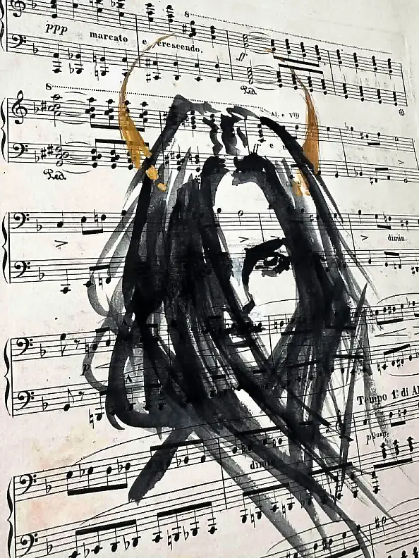 Adriana Laube, "Pieśń Lilith", Akwarele, Tusz - inne, 25 x 33