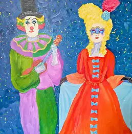 Elżbieta Sulecka, Вечерняя песня, Масляная картина - холст, 70 x 90