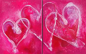 Rachel McCullock - Pink Passion Diptych
