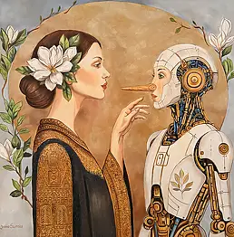 Joanna Szumska, Пиноккио, Масляная картина - холст, 60 x 60