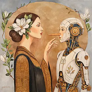 Joanna Szumska, Pinokio, Obraz olejny - płótno, 60 x 60