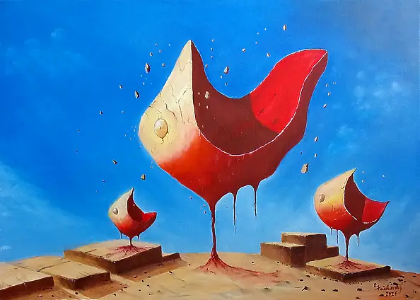 Roman Hnedkovsky, Песня, Масляная картина - холст, 70 x 50