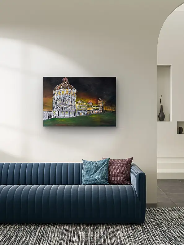 Krystyna Mościszko, Pisa Italy Tuscany, Tempera - canvas, 60 x 50