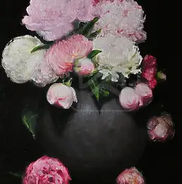 Agnieszka Długołęcka, Piwonie (C1), Obraz olejny - płótno, 33 x 41