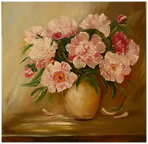 Grażyna Potocka - Peonies oil painting 50-50cm