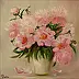 Grażyna Potocka - Peonies oil painting 50cm-50cm