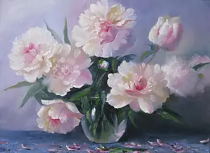 Nikolay Vedmid - Piwonie w wazonie