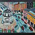 Edward Dwurnik, Plac Trzech Krzyży, rok 2017, Obraz akrylowy, Obraz olejny - płótno, 60 x 50