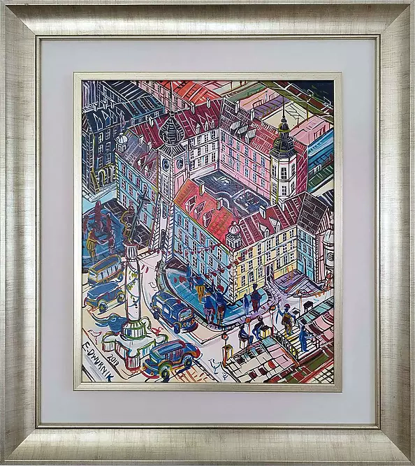 Edward Dwurnik - Plac Zamkowy - OBRAZ OLEJNY