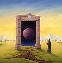 . ASENSIR, "Planet X" / "Time" series, Acrylic painting - canvas, 50 x 50
