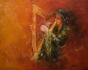 Marek Langowski - Grająca na harfie