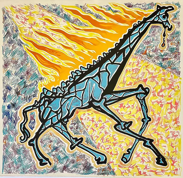 Salvador Dali - Burning Giraffe (1976)