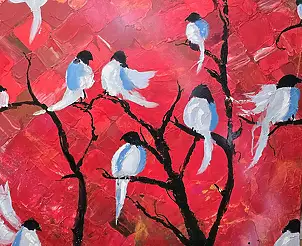 Ewa Mościszko, Ploteczkowo, 60x50x2 cm, canvas, Acrylic painting, Tempera - canvas, 60 x 50