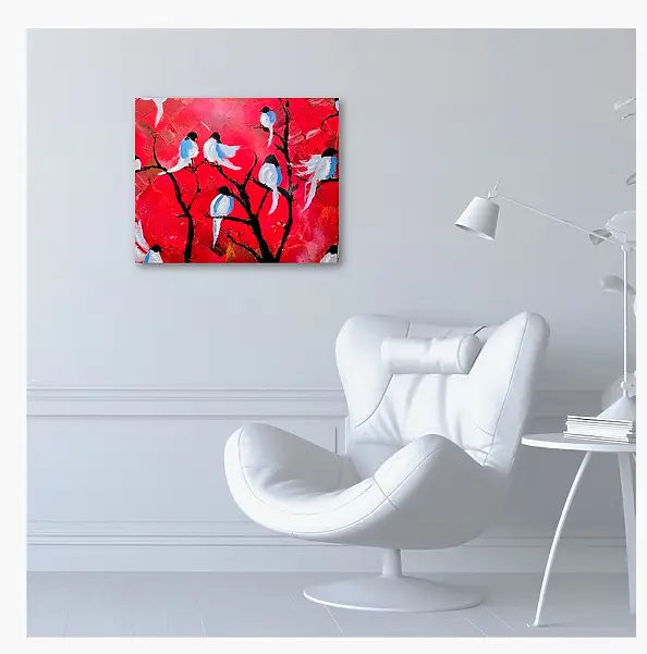 Ewa Mościszko, Ploteczkowo, 60x50x2 cm, canvas, Acrylic painting, Tempera - canvas, 60 x 50