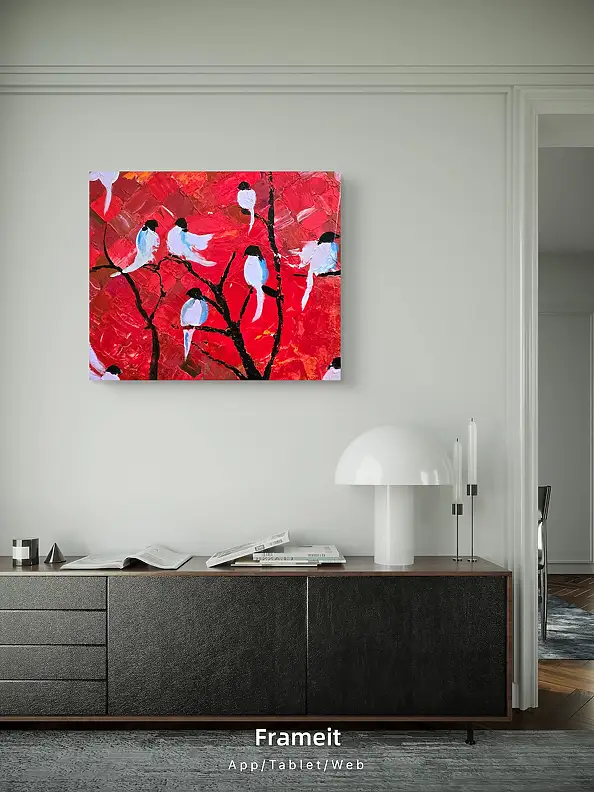 Ewa Mościszko, Ploteczkowo, 60x50x2 cm, Leinwand, Acrylgemälde, Tempera - Leinwand, 60 x 50