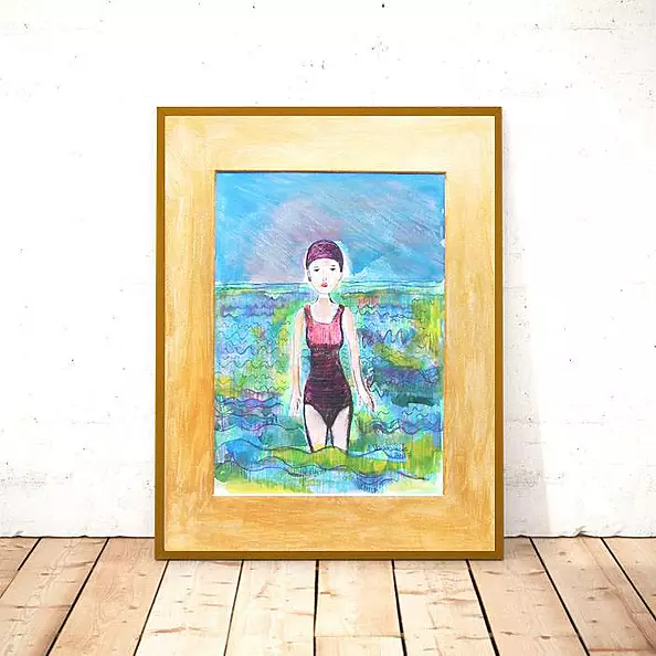 Anna Skowronek - Colorful swimmer drawing