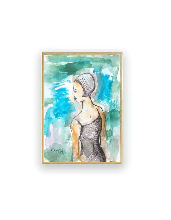 Anna Skowronek - Pływaczka-szkic