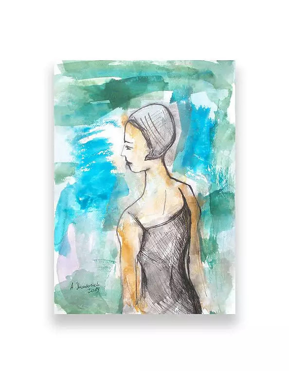 Anna Skowronek - Pływaczka-szkic