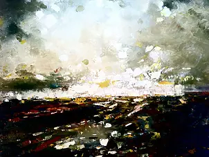 Marek Kubski - Po  deszczu (Technika szpachlowa )