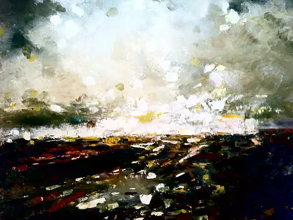 Marek Kubski - Po  deszczu (Technika szpachlowa )