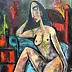 katarzyna nachajska, De l'autre côté du silence, Peinture acrylique - toile, 100 x 120