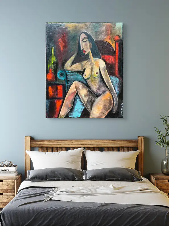 katarzyna nachajska, De l'autre côté du silence, Peinture acrylique - toile, 100 x 120