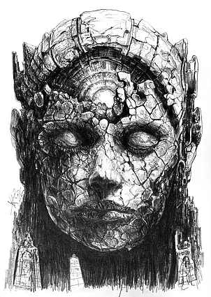 Krzysztof Krawiec - Dessin à la plume de l'autre côté du temps